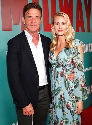 Marco Garcia/Getty Dennis Quaid (L) and Laura Savoie (R)