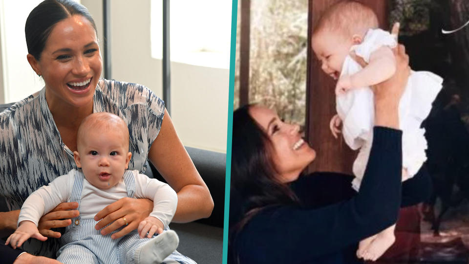 Meghan Markle and baby Archie and Meghan Markle and baby Lili. (Credit: Getty/ Alexi Lubomirski)