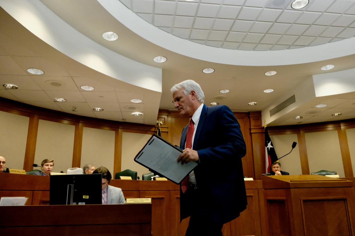 State Rep. Lyle Larson, R-San Antonio, shown here in 2019 at the Texas Capitol, recently wrote about his platform for the "perfect" statewide candidate. [KEN HERMAN / American-Statesman]