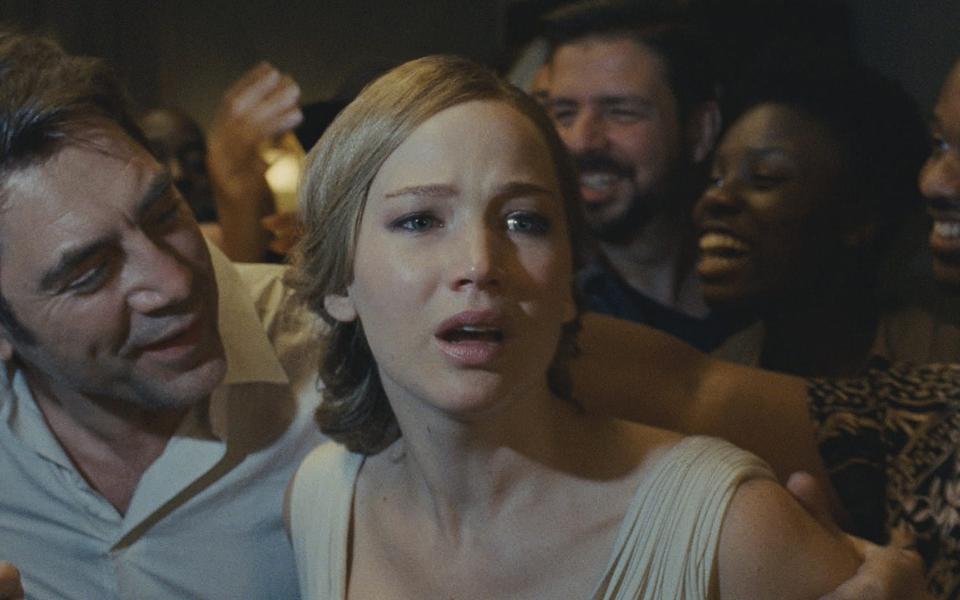 A diabolical act of trolling: Jennifer Lawrence and Javier Bardem in mother! - Paramount Pictures