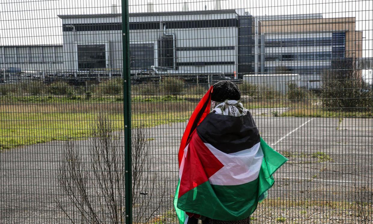 <span>The arrests relate to a direct action protest and the Instro Precision arms factory in Sandwich, Kent.</span><span>Photograph: Sipa US/Alamy</span>