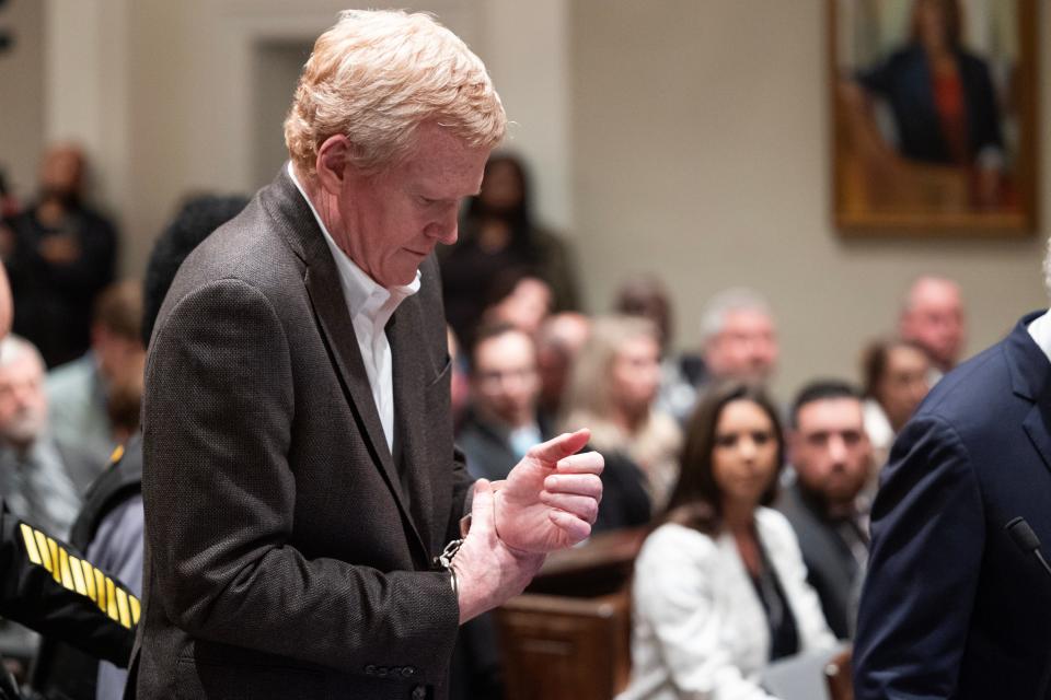 Alex Murdaugh is found guilty on all counts for the murder of his wife and son at the Colleton County Courthouse on Thursday, March 2, 2023. Joshua Boucher/The State/Pool