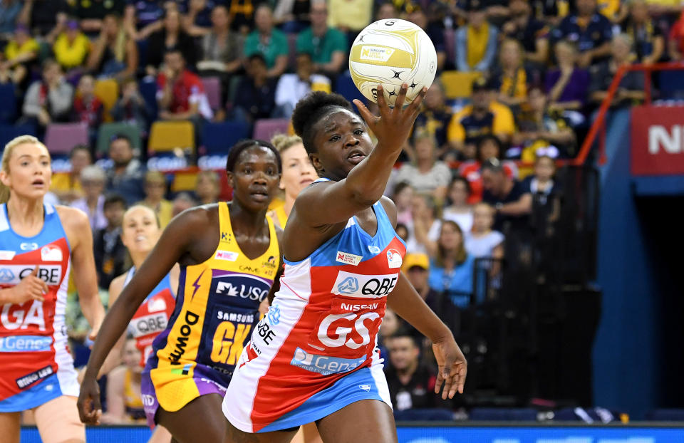 Sam Wallace, pictured here in action during the 2019 Super Netball Grand Final.