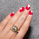 <p>Nothing says the 4th of July like being loud and proud, so make your nails pop by adding large white stars over a bright red mani. </p><p><a class="link " href="https://www.amazon.com/Whats-Up-Nails-Northern-Christmas/dp/B076V3RP1F/?tag=syn-yahoo-20&ascsubtag=%5Bartid%7C10055.g.1278%5Bsrc%7Cyahoo-us" rel="nofollow noopener" target="_blank" data-ylk="slk:SHOP STAR STENCILS;elm:context_link;itc:0;sec:content-canvas">SHOP STAR STENCILS</a> </p>