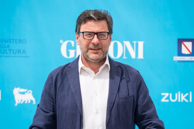 GIFFONI VALLE PIANA, ITALY - JULY 30: Giancarlo Giorgetti attends the photocall at the Giffoni Film Festival 2021 on July 30, 2021 in Giffoni Valle Piana, Italy. (Photo by Ivan Romano/Getty Images) (Photo: Ivan Romano via Getty Images)