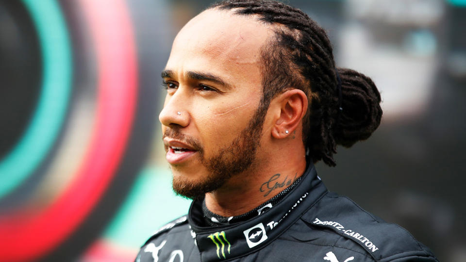 Mercedes F1 driver Lewis Hamilton blamed his team for a strategy call that cost him third place in the Turkish GP. (Photo by Umit Bektas - Pool/Getty Images)