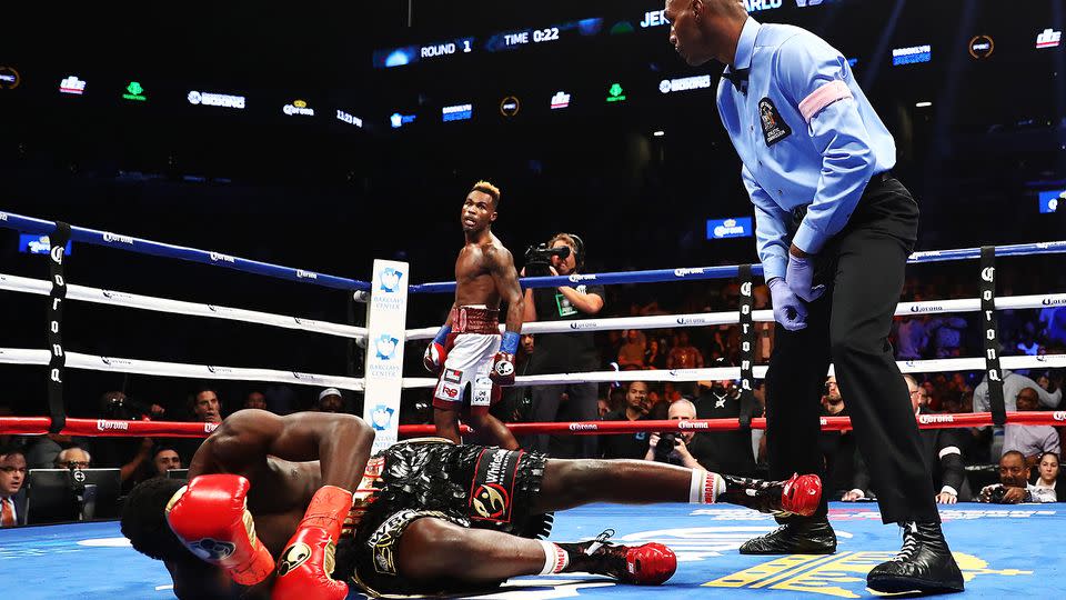 Charlo's uppercut left Rubin in a bad way. Pic: Getty