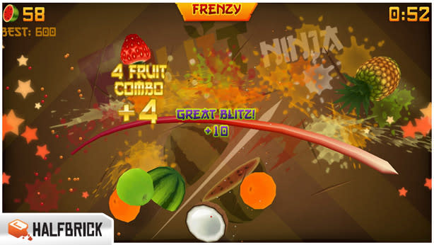 Fruit Ninja HD Update Adds Game Center Support And Online Multiplayer