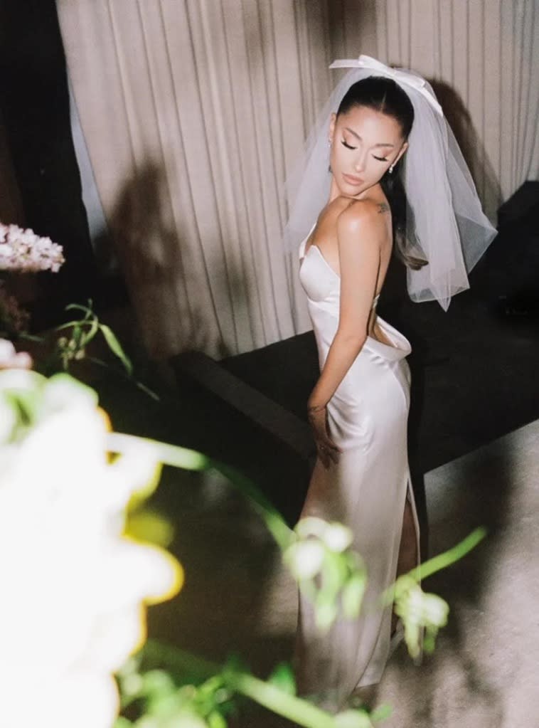 Ariana Grande at her wedding. - Credit: Instagram/Ariana Grande