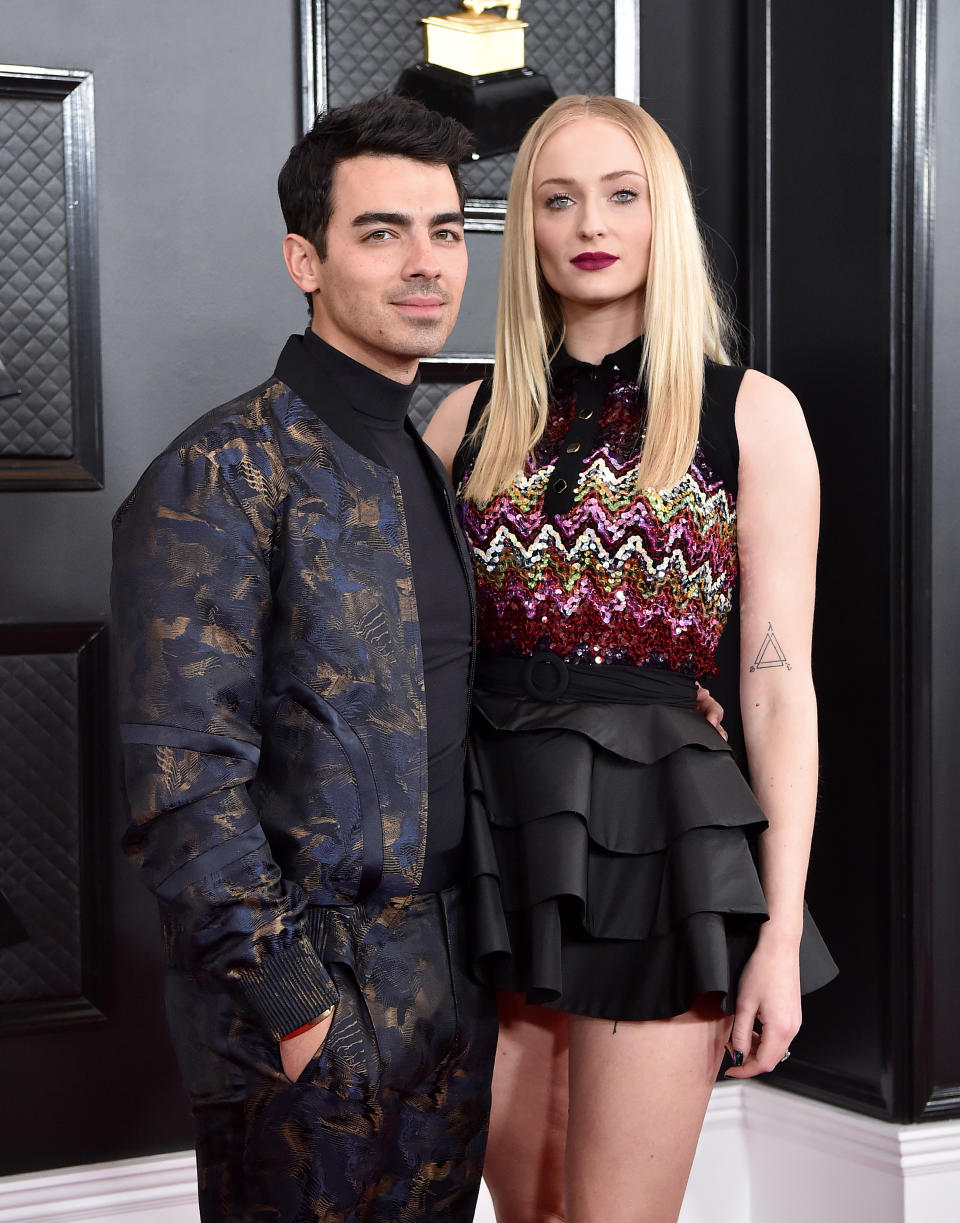 LOS ANGELES, CALIFORNIA - JANUARY 26: Joe Jonas and Sophie Turner attend the 62nd Annual GRAMMY Awards at Staples Center on January 26, 2020 in Los Angeles, California. (Photo by Axelle/Bauer-Griffin/FilmMagic)