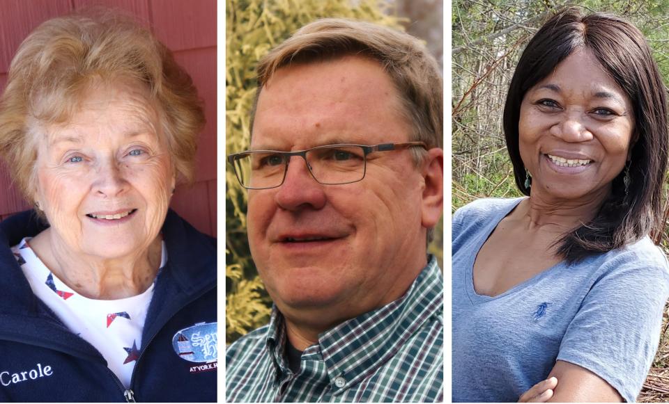 Carole Allen, left, is running against York's current Selectboard chair, Todd Frederick, and fellow board member Marilyn McLaughlin.