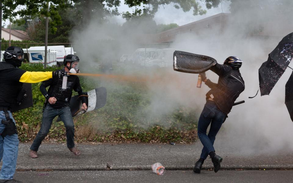 'More divided along ideological and political lines than at any time since the 1850s': far-right and anti-fascist protestors clash in Portland, 2021