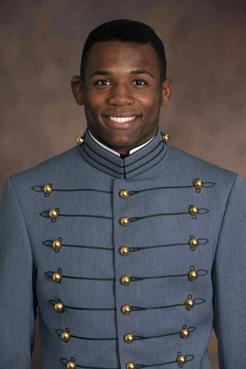 This undated photo provided by the U.S. Military Academy West Point shows Cadet Christopher J. Morgan, Class of 2020, from West Orange, NJ, who died Thursday June 6, 2019 when a vehicle loaded with West Point cadets on summer training overturned in rough, wooded terrain. (U.S. Military Academy West Point via AP)