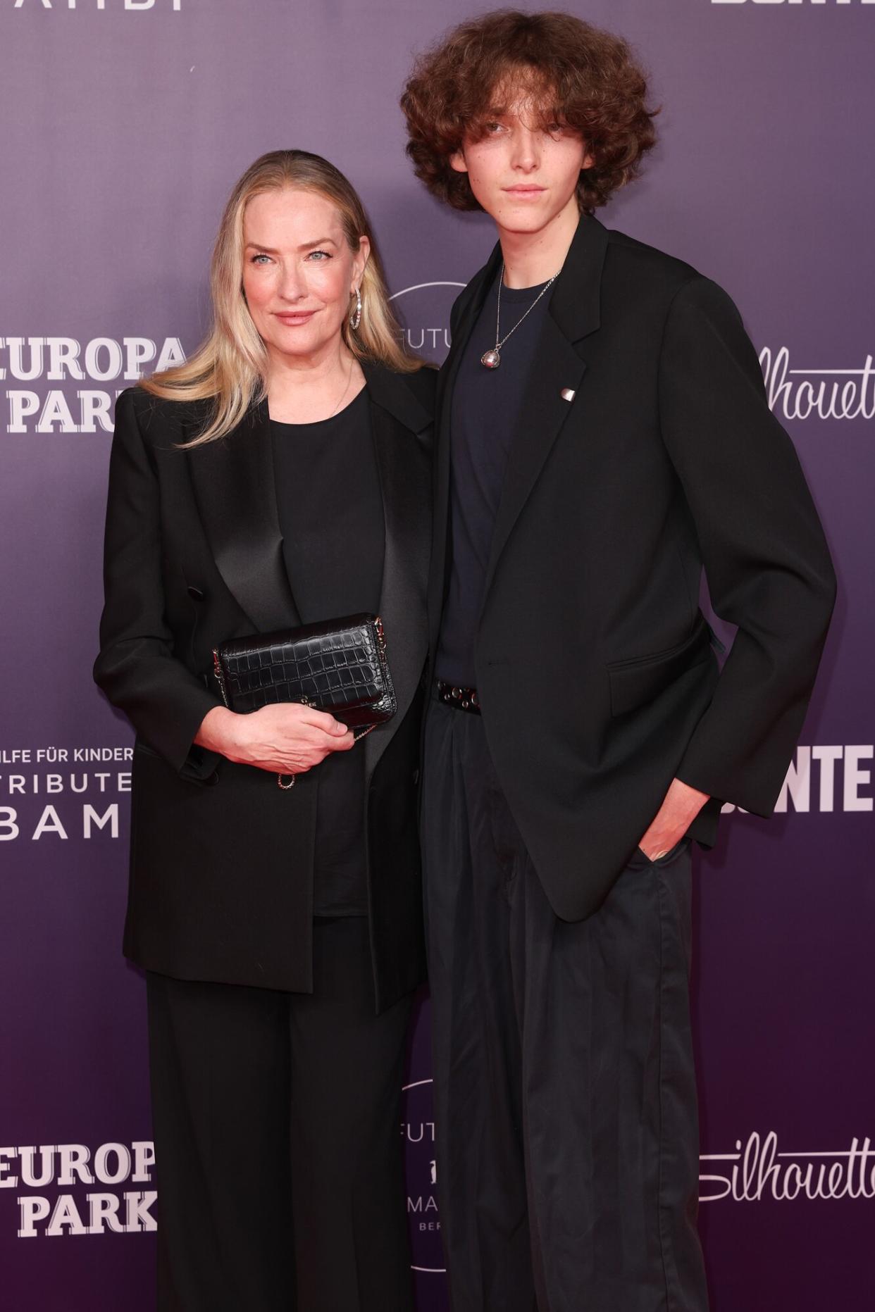 Tatjana Patitz and Jonah Patitz attend the Tribute to Bambi 2022 at Hotel Berlin Central District on October 5, 2022 in Berlin, Germany.