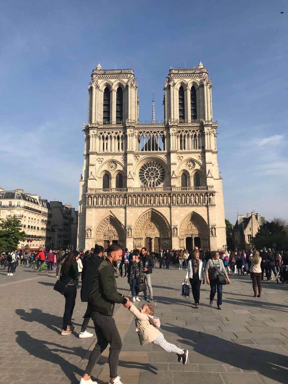 Michigan native Brooke Windsor took this picture in Paris, France, an hour before the Notre Dame Cathedral was on fire Monday, April 15, 2019.