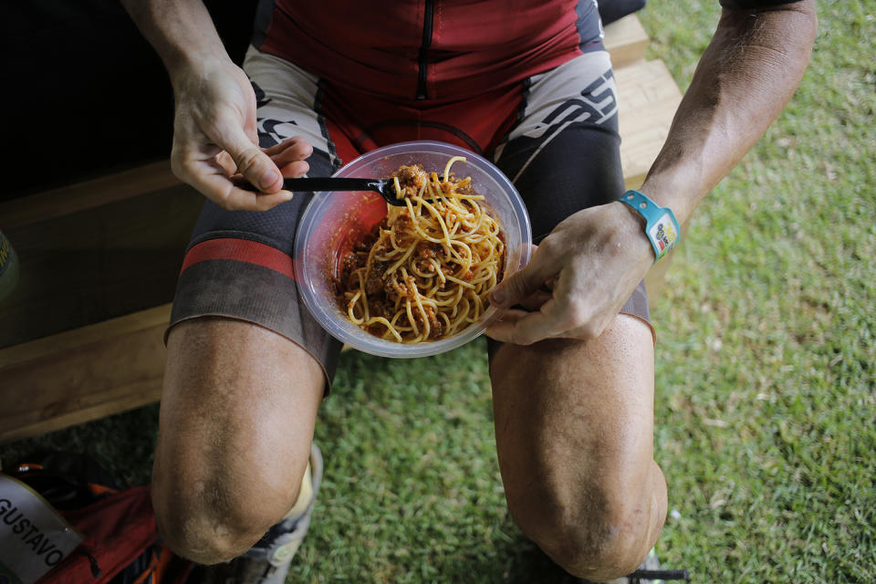 Food after Epic mountain bike race