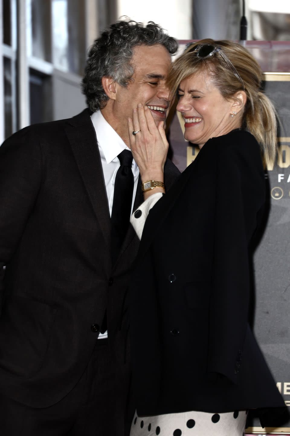 hollywood, california february 08 mark ruffalo and sunrise coigney attend as actor mark ruffalo is honored with a star on the hollywood walk of fame on february 08, 2024 in hollywood, california photo by frazer harrisongetty images