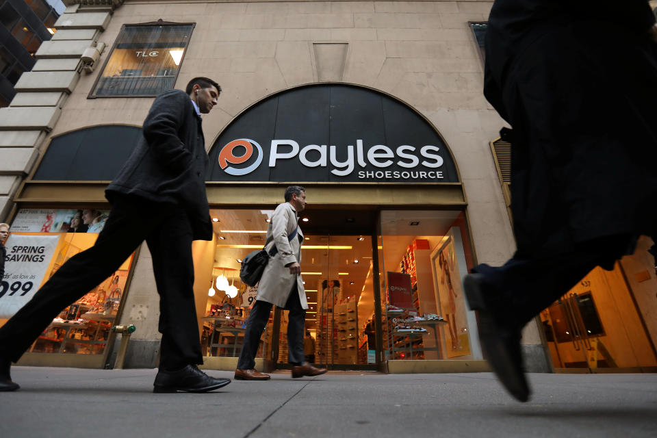 A Payless ShoeSource store is pictured in the Manhattan borough of New York, New York, U.S. April 4, 2017.   REUTERS/Carlo Allegri