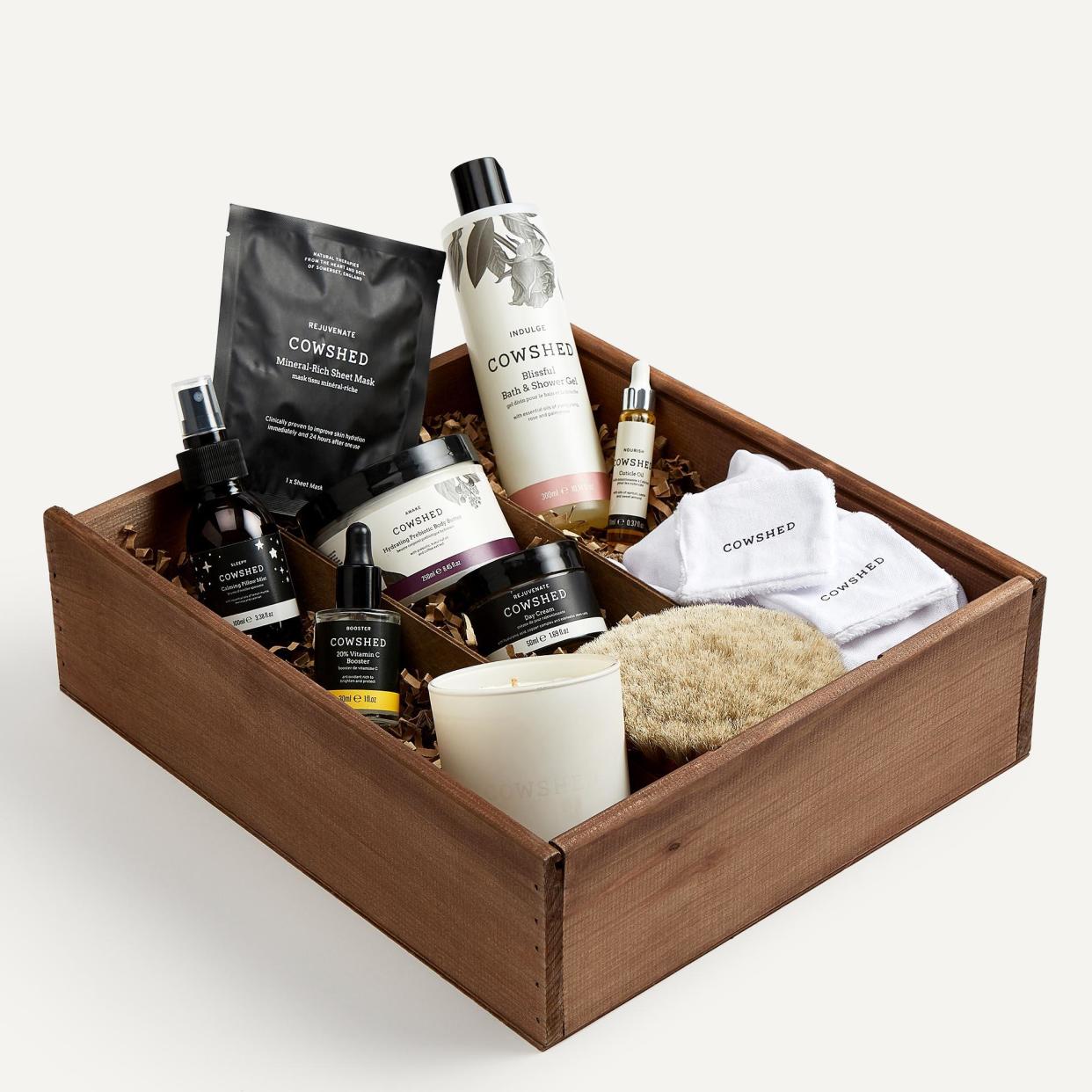 <p><a href="https://go.redirectingat.com?id=74968X1596630&url=https%3A%2F%2Fwww.cowshed.com%2Fus%2Fproducts%2Fultimate-self-care-hamper%2F60761040%3Fgad_source%3D1%26gclid%3DCjwKCAjwh4-wBhB3EiwAeJsppOUKgwrK8omW46T3P84vGCnjRDBQ02xM-1eV8bQfoLZrnVpTceQFbhoCPxoQAvD_BwE&sref=https%3A%2F%2Fwww.esquire.com%2Flifestyle%2Fg60323283%2Fbest-luxury-gift-baskets-for-women%2F" rel="nofollow noopener" target="_blank" data-ylk="slk:Shop Now;elm:context_link;itc:0;sec:content-canvas" class="link rapid-noclick-resp">Shop Now</a></p><p>Ultimate Self-Care Hamper</p><p>cowshed.com</p><p>$285.00</p>