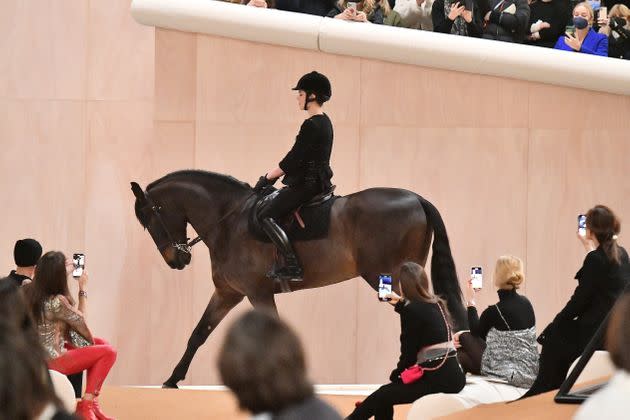 Just a very casual horse on the Chanel runway.  (Photo: Dominique Charriau via Getty Images)