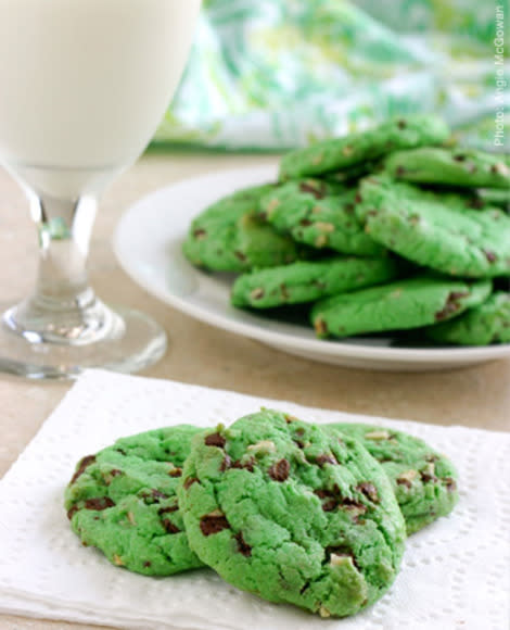 Mint Chocolate Chip Cookies 