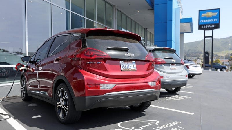 Photo of Chevy Bolt at charging station