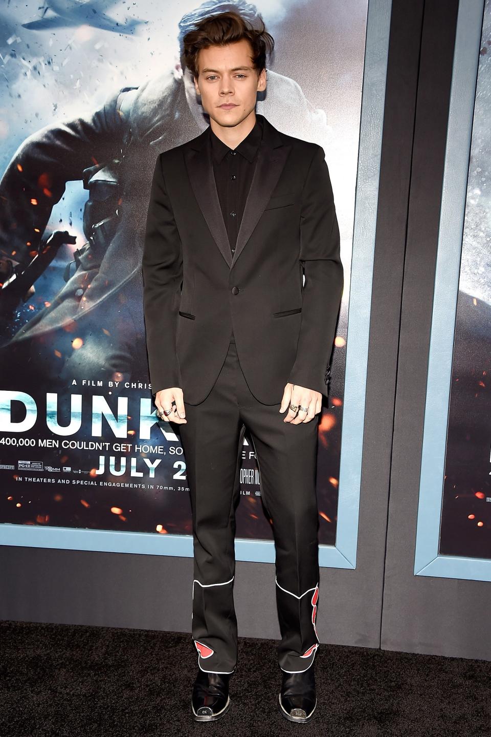 Wearing Calvin Klein to the Dunkirk premiere in New York City.