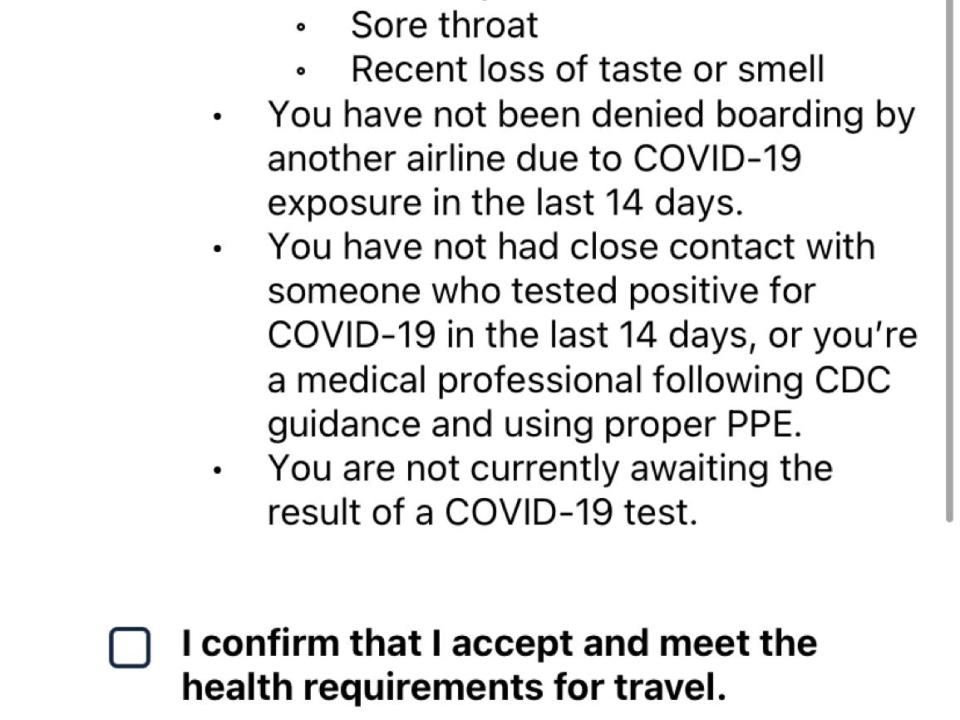 Flying United Airlines during pandemic