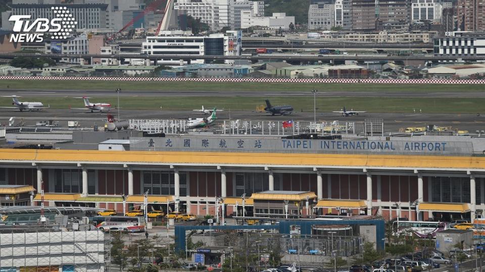 今早松山機場疑有無人機闖入。示意圖／TVBS