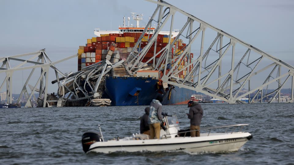 A cargo ship crashed into the Francis Scott Key Bridge in Baltimore, causing it to collapse. - Julia Nikhinson/Reuters