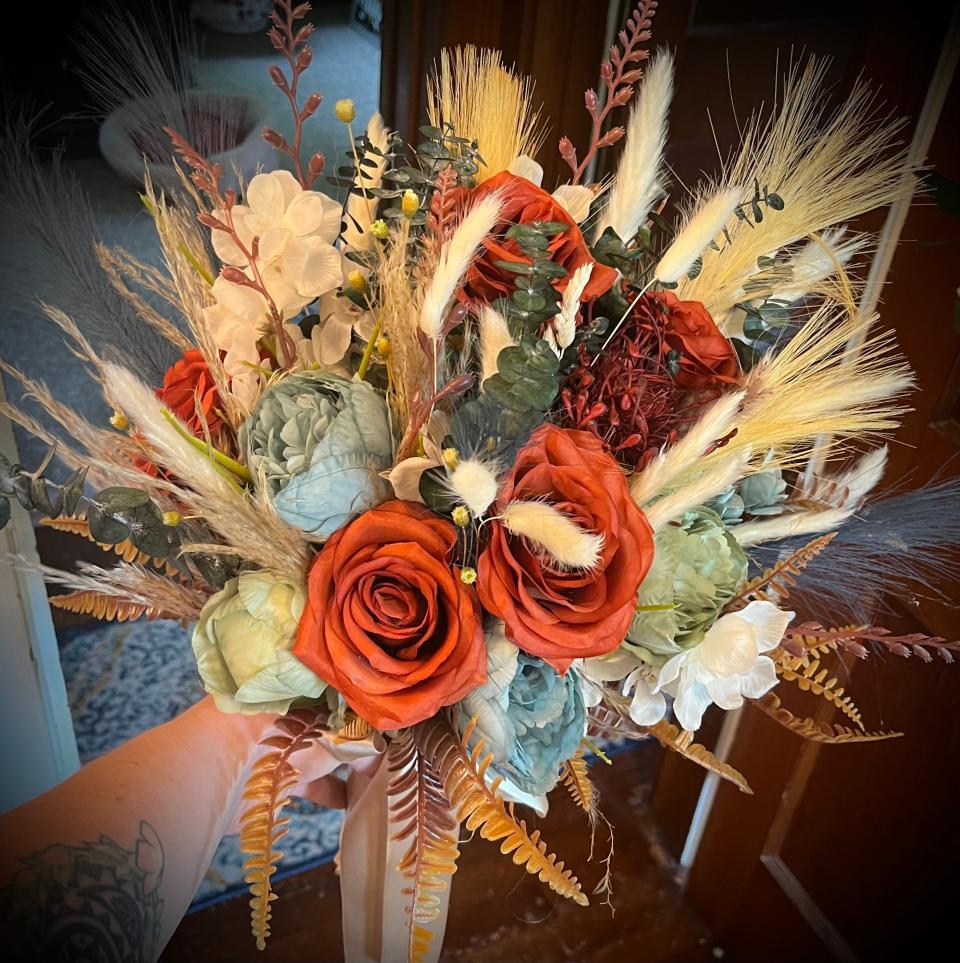 A dried flower arrangement from MS Blooms Collective.