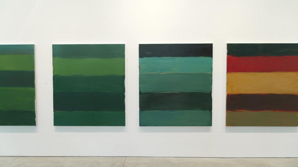 Works by artist Sean Scully.  / Credit: CBS News