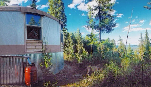 The Busbys’ off-the-grid yurt in Montana