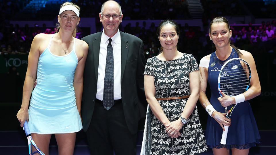 Simon, pictured here at the WTA Finals in 2015.