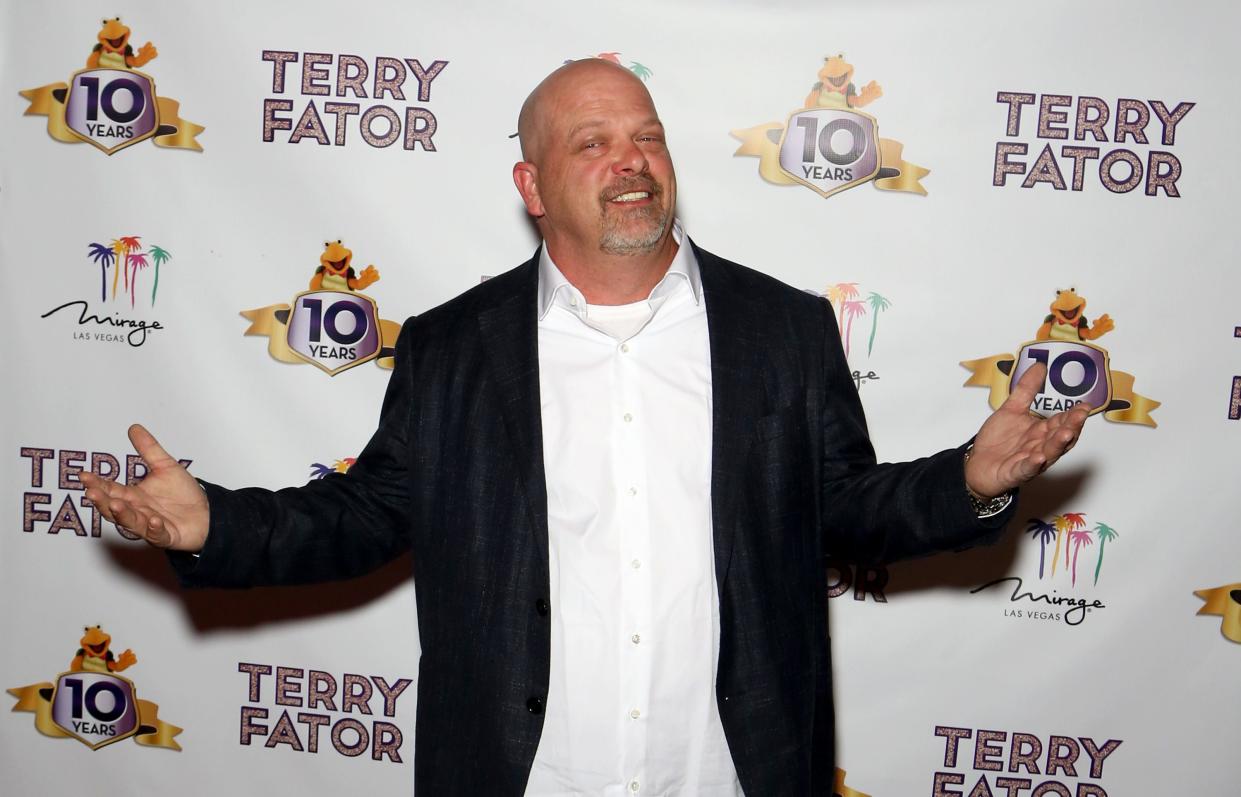Rick Harrison at  Terry Fator's 10th anniversary in March 2019.