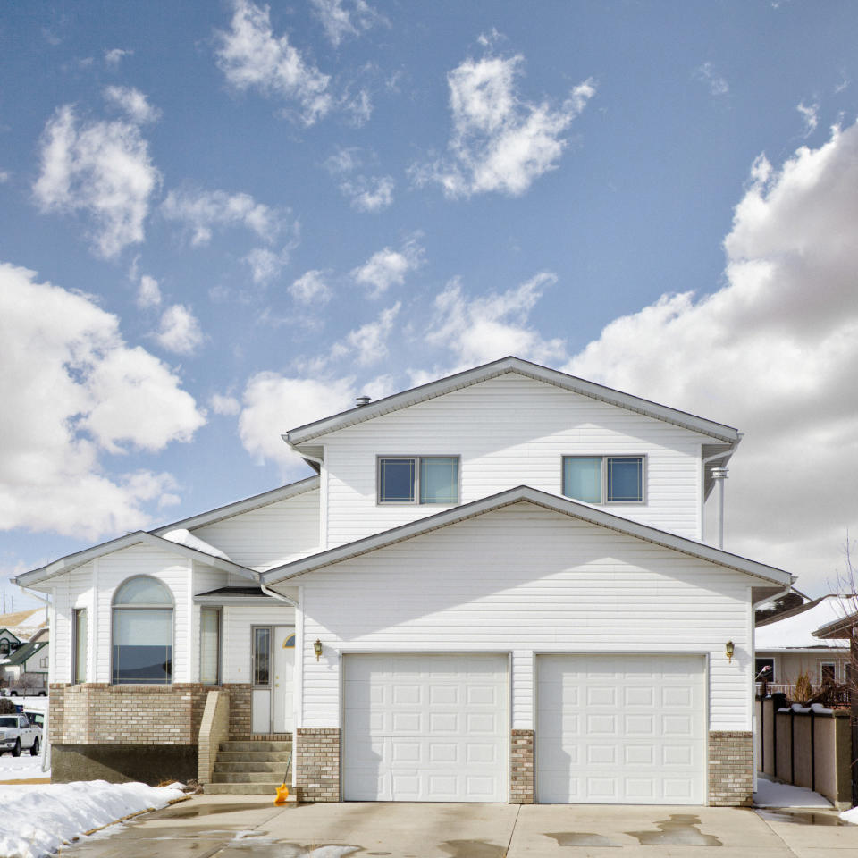 large house with a two car garage