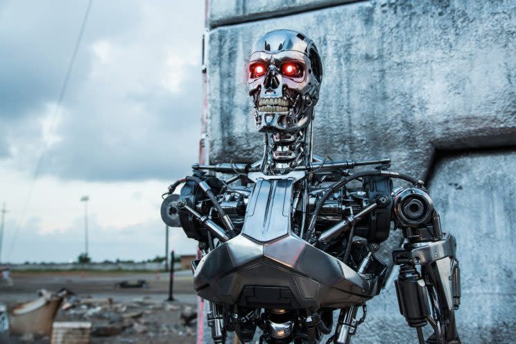 He’s back… Terminator franchise news is pending, says producer – Credit: Paramount