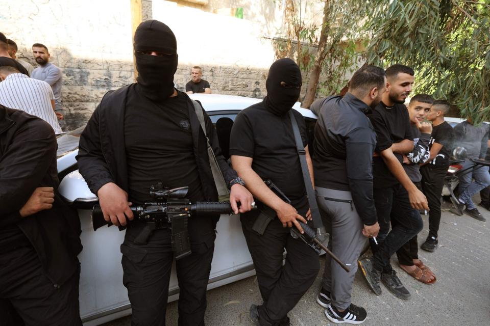 Gunmen from the Jenin Palestinian refugee camp (AFP via Getty Images)