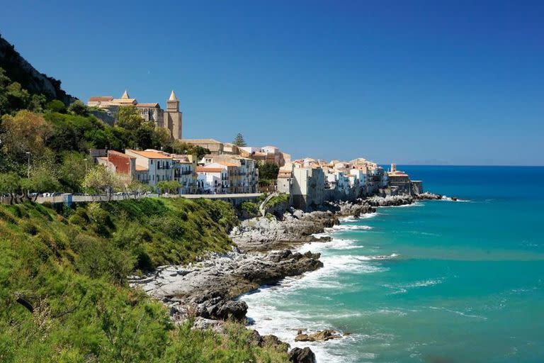 El pueblo de Sambuca, en la región de Sicilia, Italia