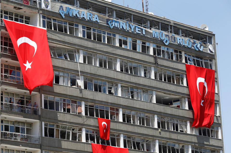 Ankara police headquarters damage