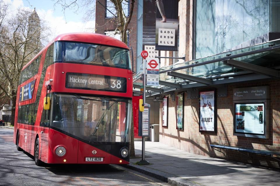 Ed’s trusty number 38 outside Sadler’s Wells (Matt Writtle)