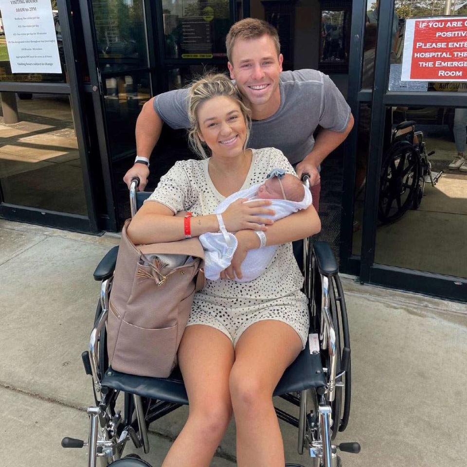 <p><i>Duck Dynasty</i> star Sadie Robertson, 23, and her husband, <a href="https://people.com/tv/sadie-robertson-husband-christian-huff-stretch-marks-cool-comments/" rel="nofollow noopener" target="_blank" data-ylk="slk:Christian Huff;elm:context_link;itc:0;sec:content-canvas" class="link ">Christian Huff</a>, 22, <a href="https://people.com/parents/sadie-robertson-welcomes-baby-girl/" rel="nofollow noopener" target="_blank" data-ylk="slk:welcomed their first child together,;elm:context_link;itc:0;sec:content-canvas" class="link ">welcomed their first child together,</a> a baby girl, on May 11. Robertson announced the happy news on Instagram, alongside photos of their new addition.</p> <p>"we saw a million little miracles yesterday - the best one being this girl right here... Honey 💛," the new mom captioned the photos.</p> <p>"the pure goodness of God. story to come, but I'm way too occupied right now by cuteness."</p>