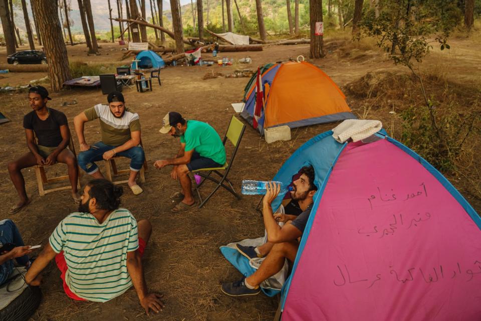 Activists camp out