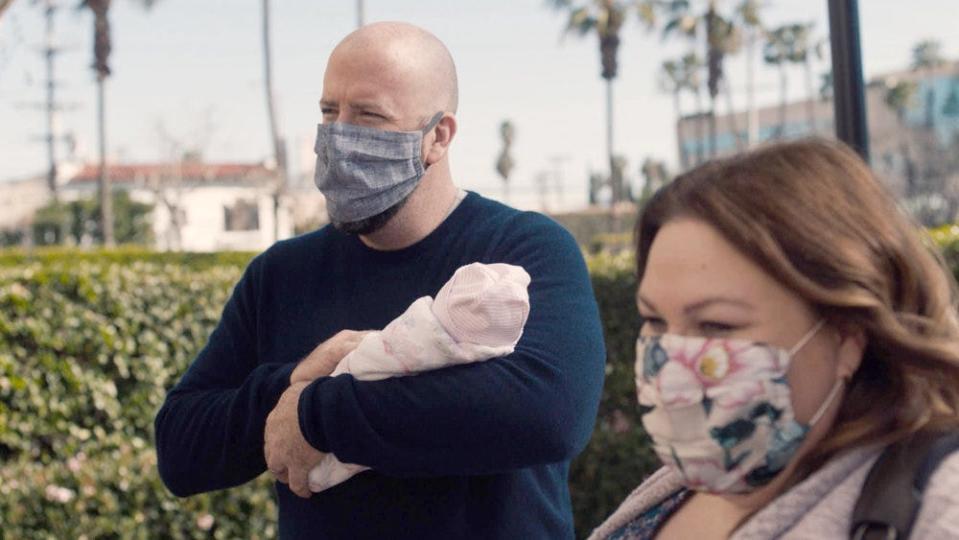 Chris Sullivan as Toby and Chrissy Metz as Kate in "This Is Us," which includes the COVID-19 pandemic in its storylines.