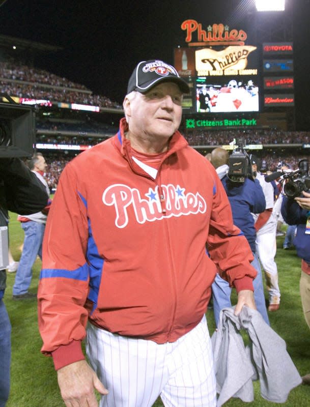 Former Phillies skipper Charlie Manuel still works with the team as a senior advisor.