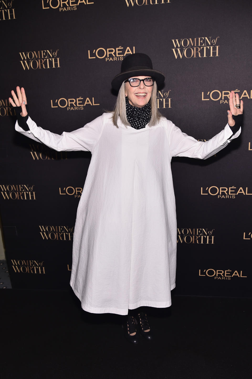 <p>The actress remains a Hollywood darling and continues to dole out inspiring life us: "Don't take too much time on yourself," <a rel="nofollow noopener" href="http://people.com/bodies/diane-keaton-on-beauty-and-aging-the-dimmer-is-your-friend/" target="_blank" data-ylk="slk:she told PEOPLE this week;elm:context_link;itc:0;sec:content-canvas" class="link ">she told PEOPLE this week</a>. "Keep looking outward - that's where the amazing part of life is."</p>