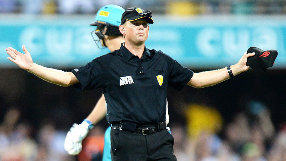 Under a new sponsorship deal between Cricket Australia and Rexona, logos will be shown on the underarms of umpires throughout the summer.  (Photo by Bradley Kanaris/Getty Images)