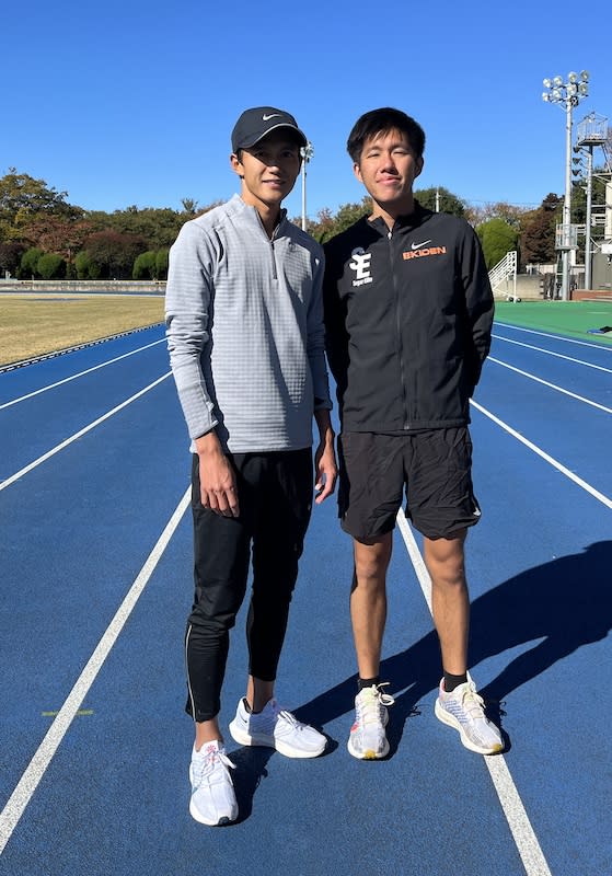 黃尹雋今周與日本著名跑手大迫傑交流了兩天，獲益良多。（圖：Ekiden Sports提供）