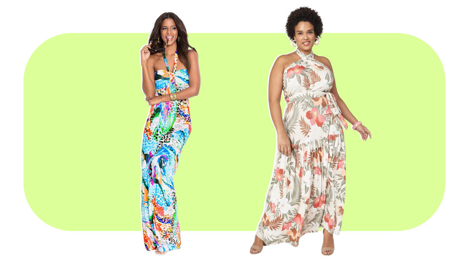 A maxi dress is an easy, breezy and cool way to achieve beach-inspired style.