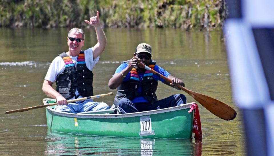 Men and women of all ages and abilities turned out to enjoy the local waterways at this year's Wayne County Canoe Classic. The event is sponsored by the Honesdale Area Jaycees. It starts on the banks of the Dyberry at the Faigrounds, then finishes at Factory Field in White Mills.